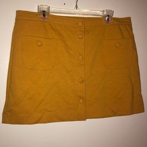 Gap Mustard Yellow Skirt with Buttons
